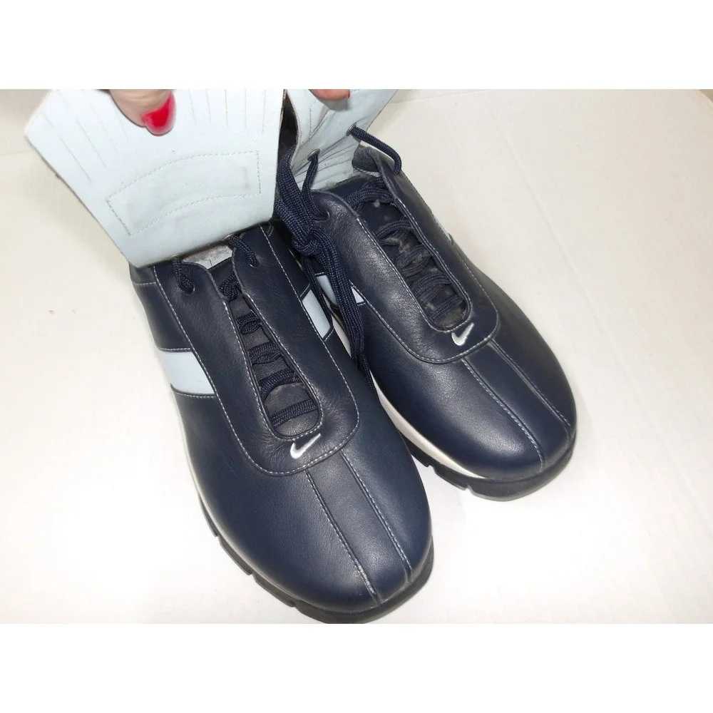 Nike Golf Shoes Navy Blue Leather Kiltie Fringe Lace Cover Womens 7.5 /#26725